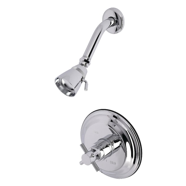Shower Faucet, 2, Wall Mount, Polished Chrome